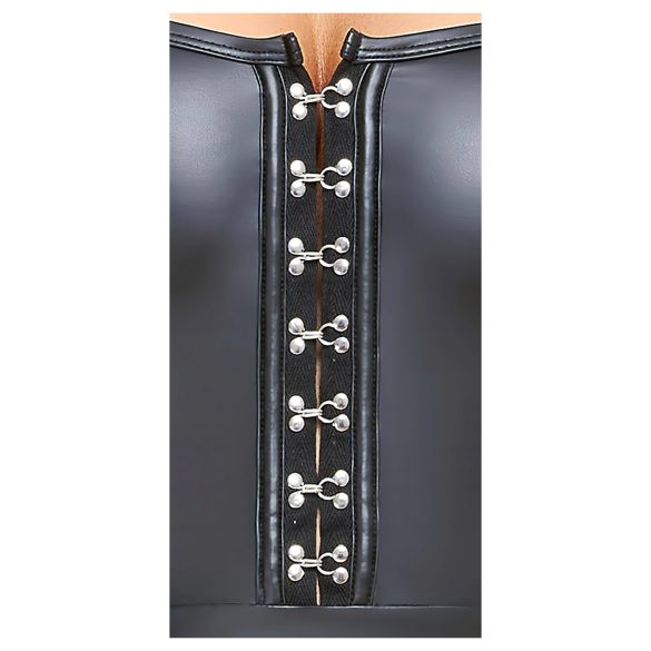 Cottelli - Glänzendes Minikleid mit Faltenrock (schwarz) - M