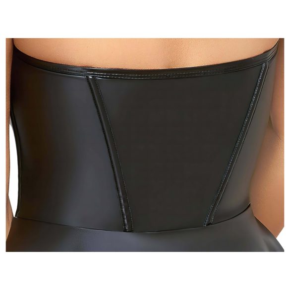 Cottelli - Glänzendes Minikleid mit Faltenrock (schwarz) - L