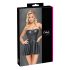 Cottelli - Glänzendes Minikleid mit Faltenrock (schwarz) - L