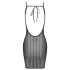 Cottelli - gestreiftes Minikleid mit Silberfäden (schwarz) - S-L