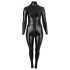 Cottelli Plus Size - Glänzender Langarm-Party-Overall (Schwarz) - 3XL
