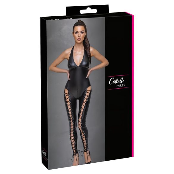 Cottelli Party - Schnür-Overall Neckholder (schwarz)