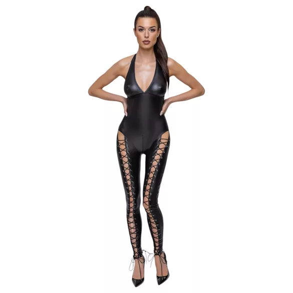 Cottelli Party - Halterneck-Overall mit Schnürung (Schwarz) - L