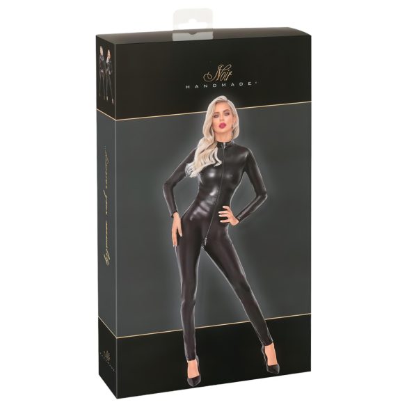 Noir - Langer Jumpsuit mit Schlangenledermuster (Schwarz) - L