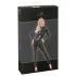 Noir - Schlangenhaut-Look, langer Overall (schwarz) - XL