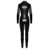 Noir - Schlangenhaut-Look, langer Overall (schwarz) - XL