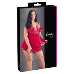 Cottelli Plus Size - Spitzen Babydoll (Rot)