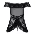Obsessive Flores - Rüschchen Babydoll und String (schwarz)