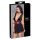 Cottelli Bondage - Spitzenbabydoll mit Halsband (schwarz) - XL