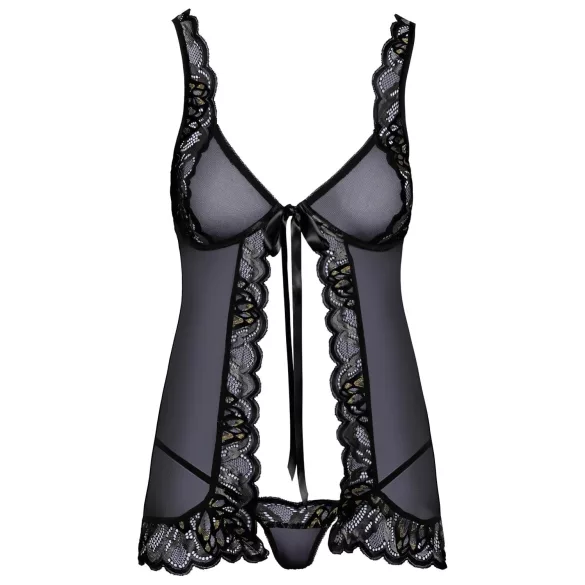 Kissable - offenes Babydoll (schwarz)