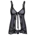 Kissable - offenes Babydoll (schwarz)