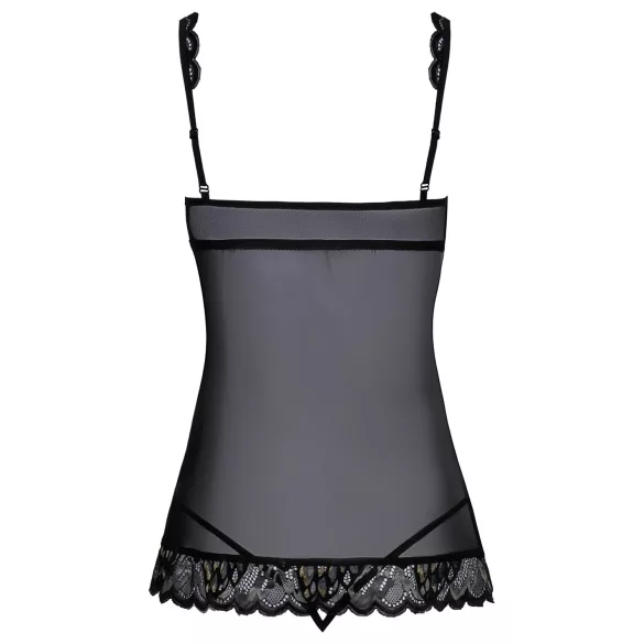 Kissable - offenes Babydoll (schwarz)