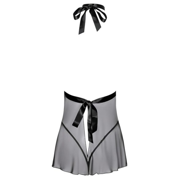 Kissable - Halsband-Spitze-Babydoll (schwarz) - L/XL