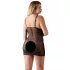 Cottelli Plus Size - Spitzen-Negligé transparent (schwarz)