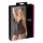 Cottelli Plus Size - Spitzen-Negligé transparent (schwarz) - 2XL