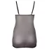 Cottelli Plus Size - Spitzen-Negligé transparent (schwarz) - 3XL