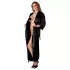 Cottelli - Satin-Morgenmantel (schwarz) - 2XL/3XL