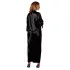 Cottelli - Satin-Morgenmantel (schwarz) - 2XL/3XL