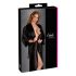 Cottelli - Satin Bademantel (schwarz) - 2XL/3XL