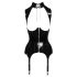 Black Level - Offenes Top mit Strumpfhalter (schwarz) - XL