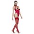 Black Level - Offener Body mit Halsband (Rot)