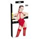 Black Level - Offener Body mit Halsband (Rot) - S