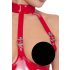 Black Level - Offener Body mit Halsband (Rot) - M