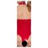Black Level - Offener Body mit Halsband (Rot) - M
