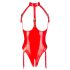 Black Level - Offener Body mit Halsband (Rot) - M