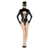 Black Velvet - Langarm Batwoman Body (schwarz) - XL
