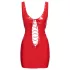 Black Level - Lack-Minidress mit Schnürung (Rot) - L