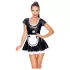 Black Level - Lack-Kammermädchenkleid (schwarz)
