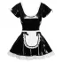 Black Level - Lack-Kammermädchenkleid (schwarz)