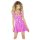 Black Level - Glänzendes Reißverschluss-Minikleid (Pink) - M