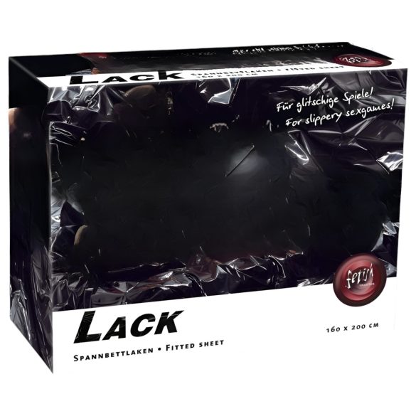 Lack Laken mit Gummizug - 160x200cm (schwarz)