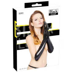 Black Level - Glänzende Lackhandschuhe (schwarz)