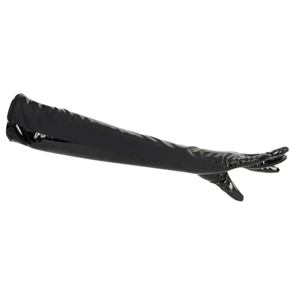 Black Level - Glänzende Lackhandschuhe (schwarz) - M