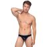 Black Level - Klassischer Lack-Tanga für Herren (Schwarz)