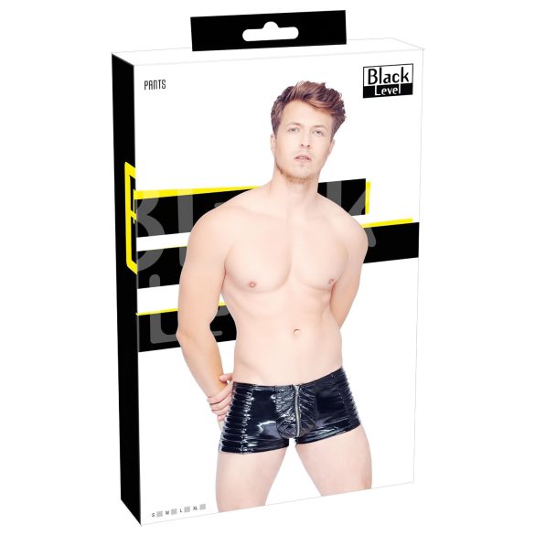 Black Level - Herren-Shorts mit Reißverschluss (schwarz) - M