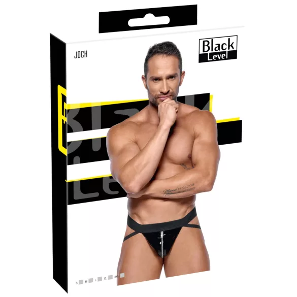 Black Level – Jockstrap mit Reißverschluss (schwarz)