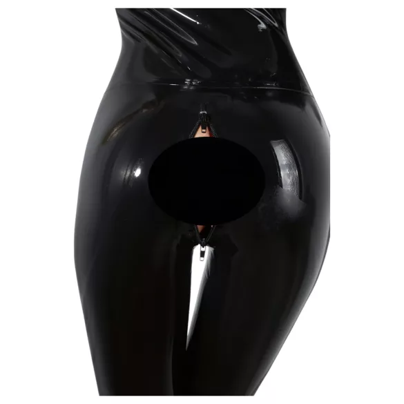 LATEX - Langarm Damenoverall (schwarz) - M