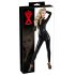 Damen-Latexanzug in Schwarz, langärmlig - 2XL