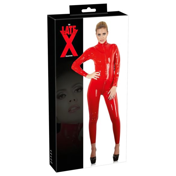 LATEX - Langarm Damen Overall (Rot)