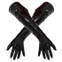 LATEX - lange unisex Handschuhe (schwarz) - L