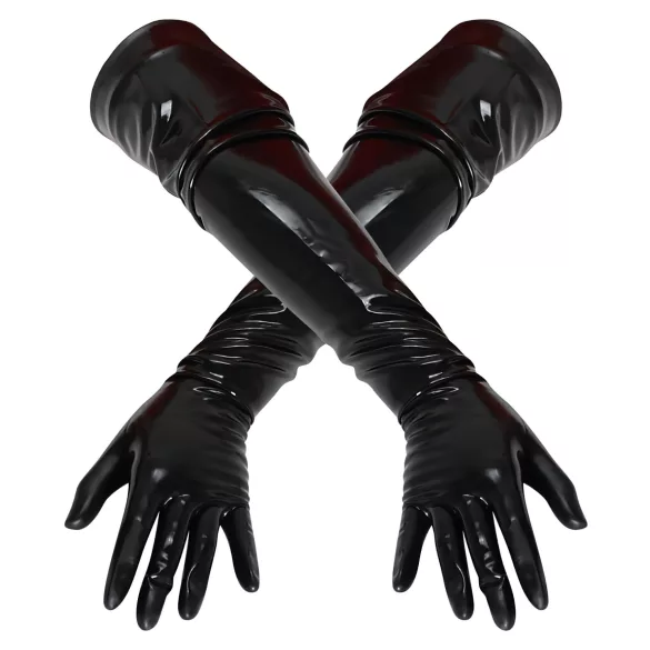 LATEX - lange unisex Handschuhe (schwarz) - XL