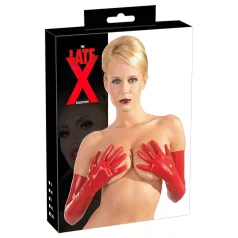 Latex lange, unisex Handschuhe (rot)