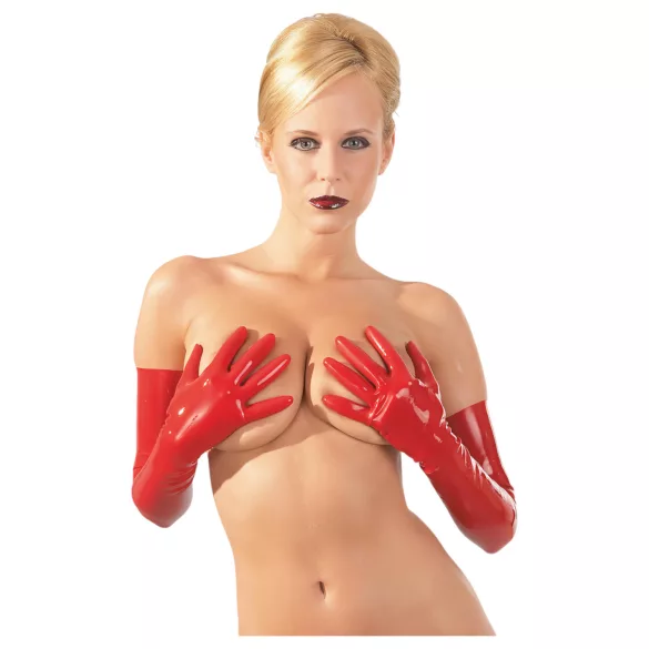 LATEX - Lange, unisex Handschuhe (rot)
