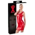 LATEX - Ärmelloses Latex-Minikleid (Rot) - S