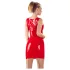 LATEX - Ärmelloses Latex-Minikleid (Rot) - L