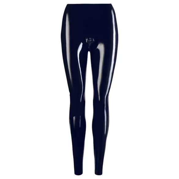 Latex - Reißverschluss-Leggings (schwarz) - L